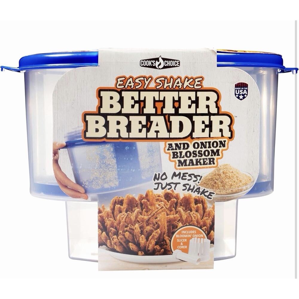Cook's Choice Easy Shake Better Breader Mixing Bowl & Onion Blossom Maker NIB